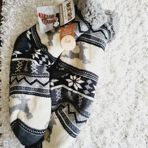 New Muk Luks warm fleece lined cabin sox - Picture 2 of 5